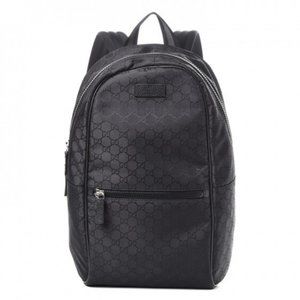 NEW Gucci Black GG Guccissima Slim Nylon Backpack Rucksack Travel Bag